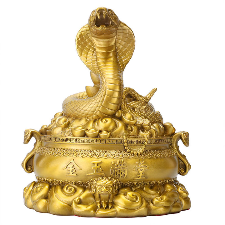 Buddha Stones Year Of The Snake Copper Coins Ingots Treasures Fill The Home Brass Statue Home Decoration