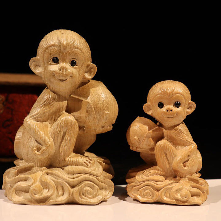 Buddha Stones Year Of The Snake Chinese Zodiac Fu Character Peach Wood Home Statue Decoration - image 25