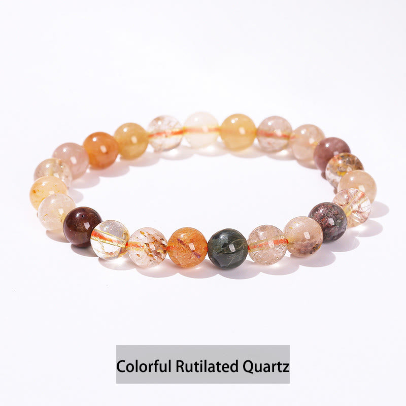 Buddha Stones Various Crystal Stone Amethyst Green Aventurine Rose Quartz Healing Bracelet