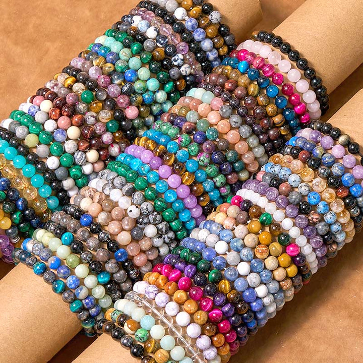 Buddha Stone Various Crystals Malachite Lazurite Hemimorphite Calmness Bracelet - image 2