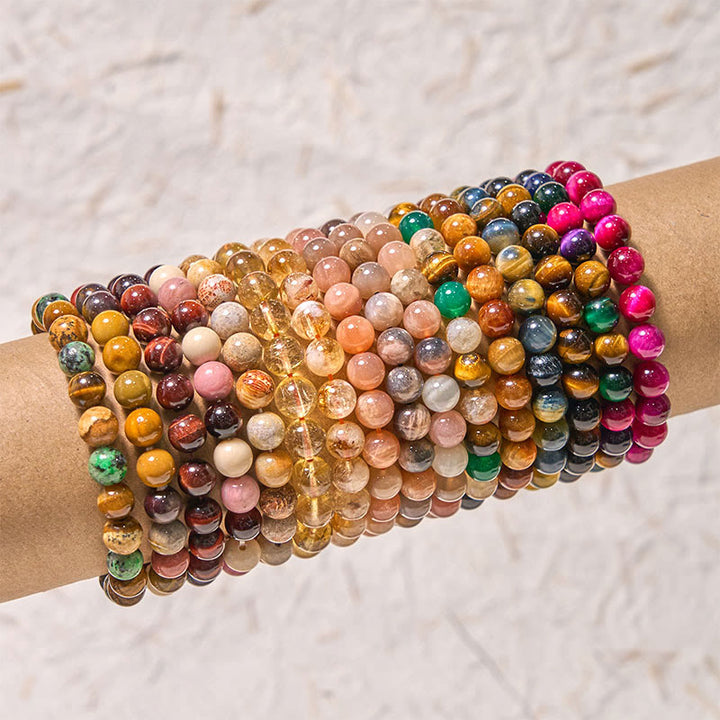 Buddha Stones Boost Vitality Warm Color Series Positive Courage Bracelet