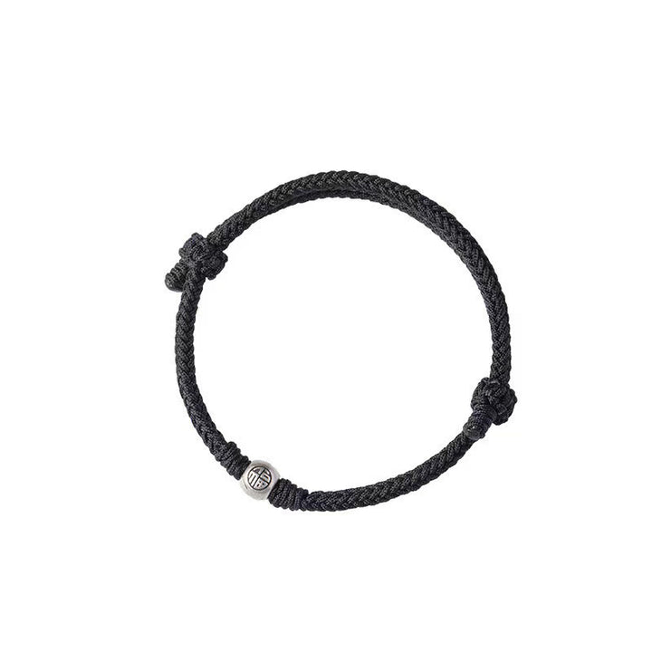 Buddha Stones Handmade String 925 Sterling Silver Fu Bead Braided Fortune Bracelet - image 13
