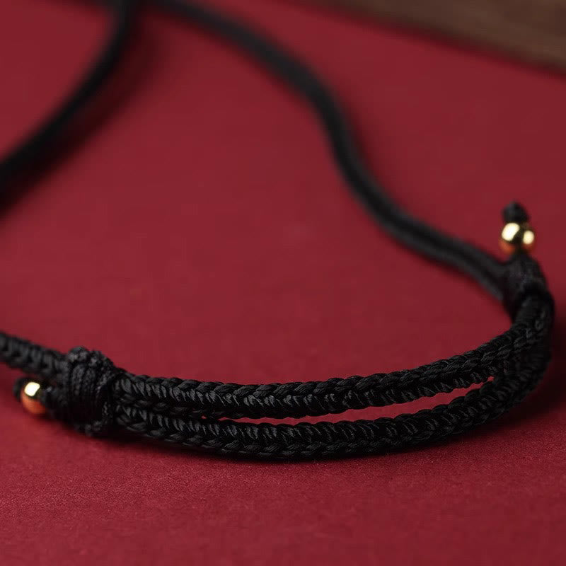 Buddha Stones Cinnabar Chinese Zodiac Black String Blessing Necklace Pendants