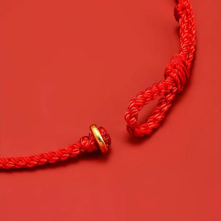 Buddha Stones Handmade Braided Red String 925 Sterling Silver Fu Character Luck Bracelet - image 13