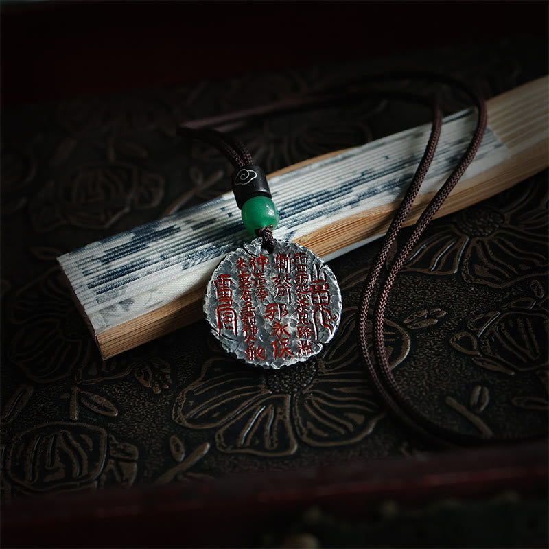 Buddha Stones 999 Sterling Silver 24k Gold Bagua Tai Chi Yin Yang Design Mountain Ghosts Spend Money Harmony Necklace Pendant - image 4