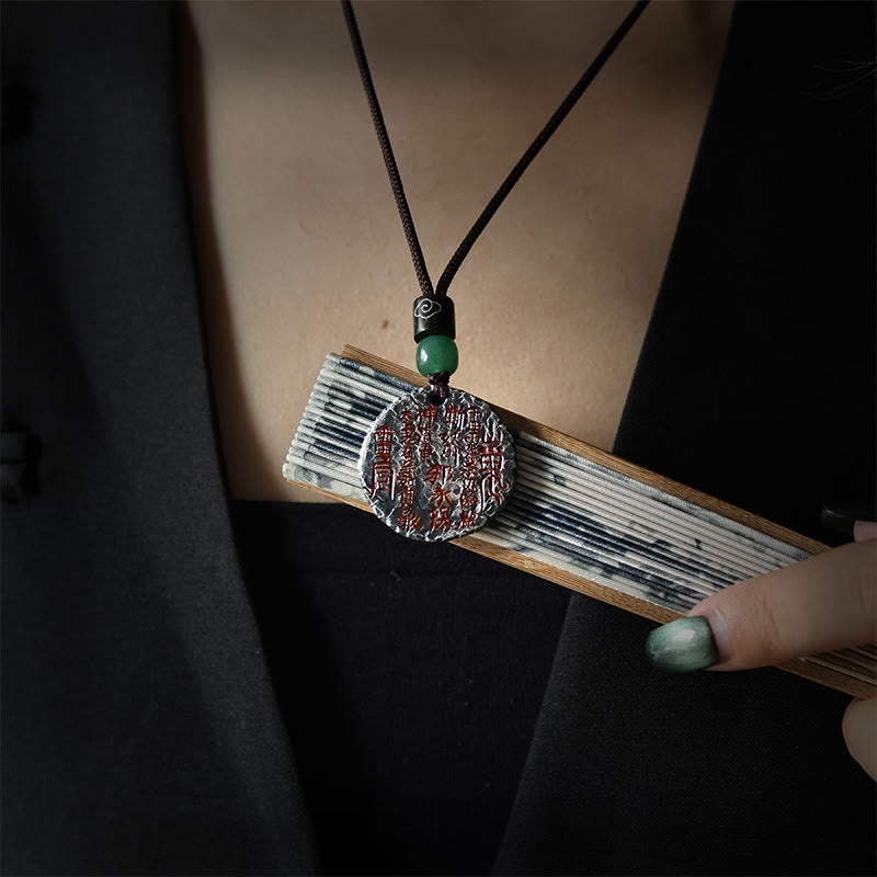 Buddha Stones 999 Sterling Silver 24k Gold Bagua Tai Chi Yin Yang Design Mountain Ghosts Spend Money Harmony Necklace Pendant - image 3