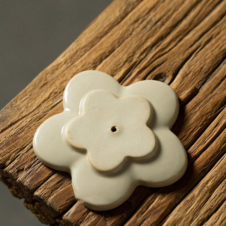 Buddha Stones Lotus Cherry Blossom Plum Blossom Chrysanthemum Healing Ceramic Incense Burner Decoration - image 6