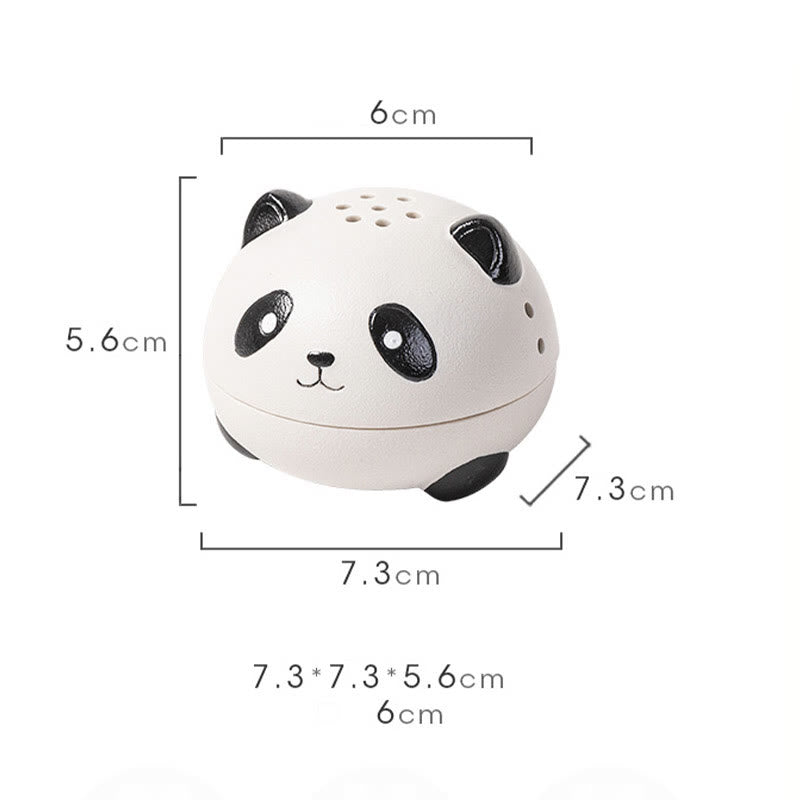 Buddha Stones Cute Panda Healing Ceramic Incense Burner Desk Decoration