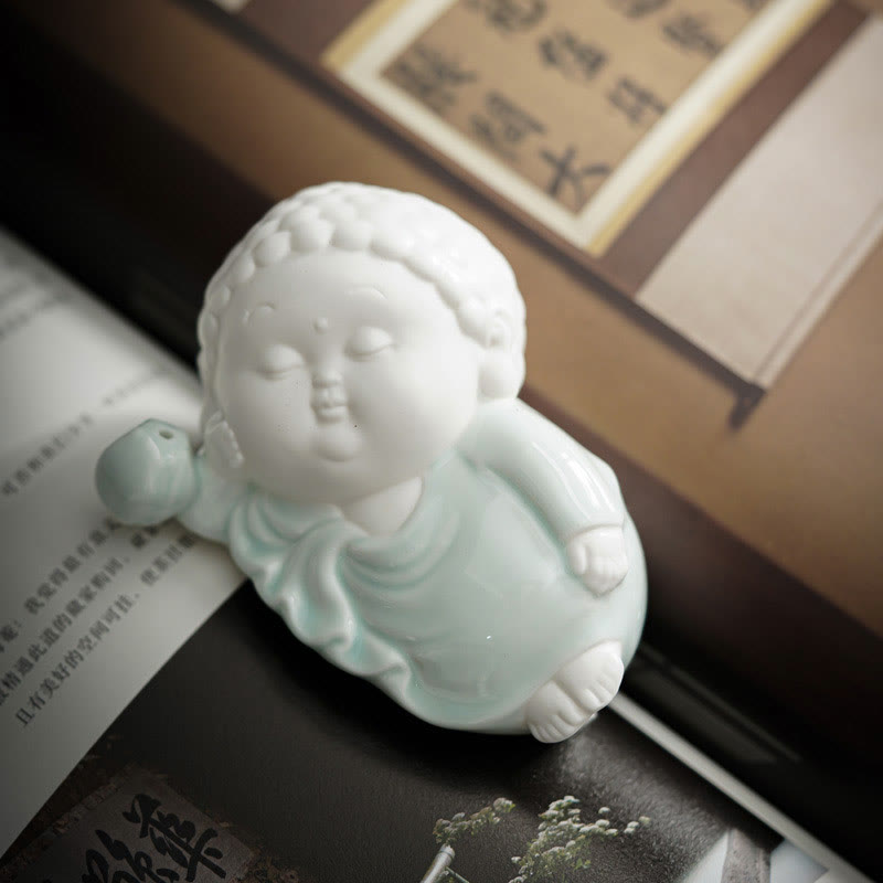 Buddha Stones Buddha Sitting Standing Reclining Ceramic Healing Incense Burner Desk Decoration