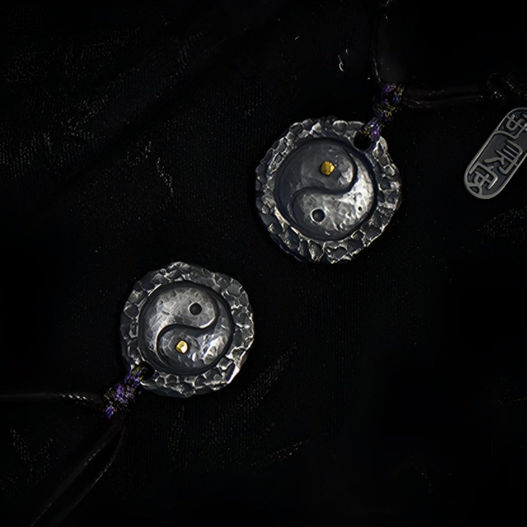 Buddha Stones 999 Sterling Silver Tai Chi Yin Yang Design Harmony Necklace Pendant - image 12