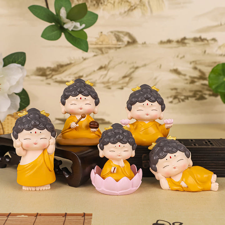 Buddha Stones Meditation Lotus Amitabha Buddha Resin Statue Compassion Home Decoration