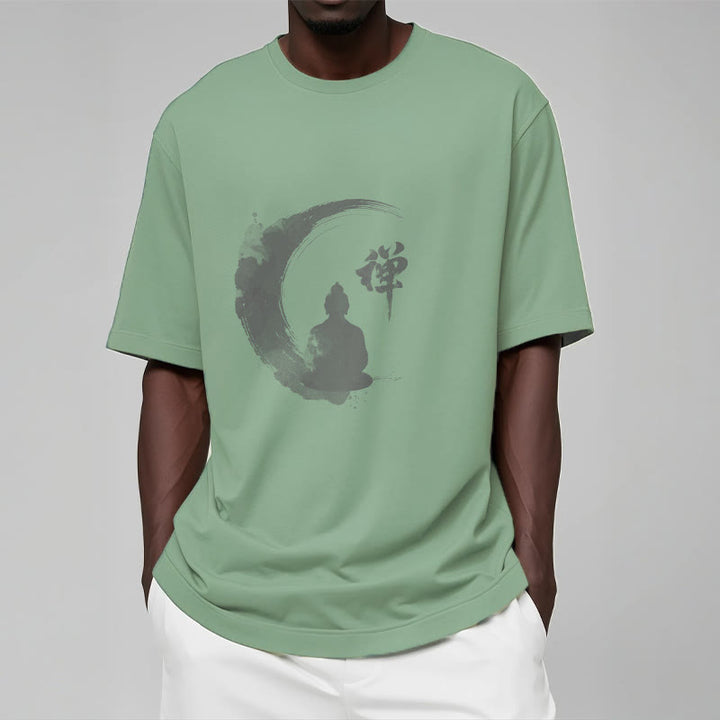 Buddha Stones Meditating Buddha Pattern Cotton Tee T-shirt - image 13