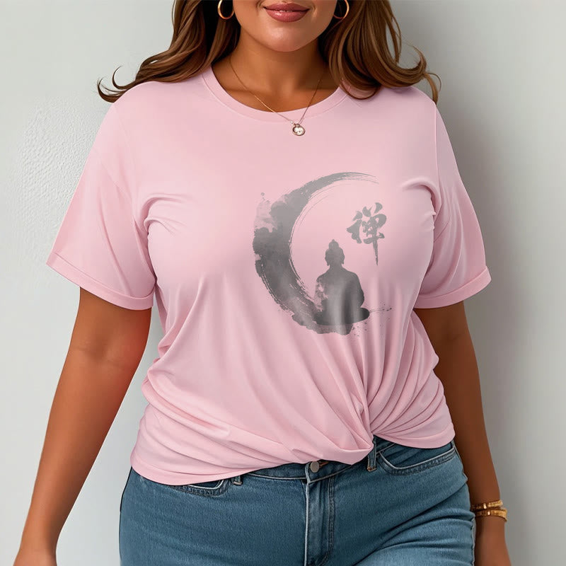 Buddha Stones Meditating Buddha Pattern Cotton Tee T-shirt - image 10