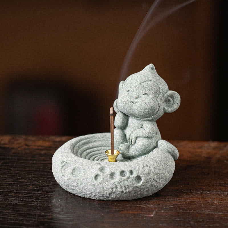 Buddha Stones Chinese Zodiac Healing Incense Burner Desk Decoration