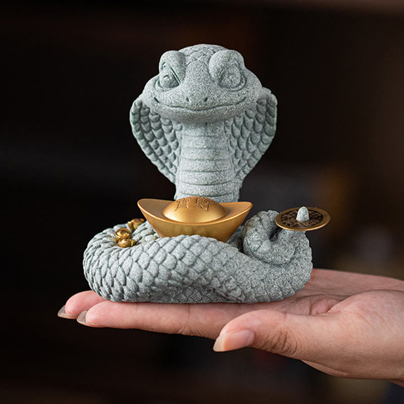 Buddha Stones Year Of The Snake Ingot Copper Coins Home Decoration