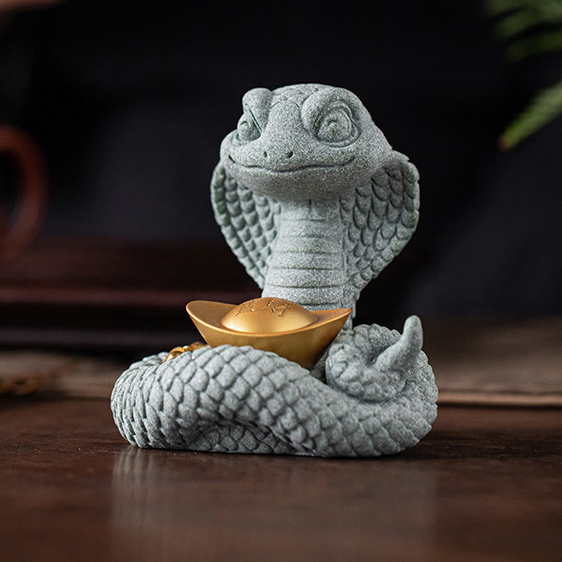 Buddha Stones Year Of The Snake Ingot Copper Coins Home Decoration