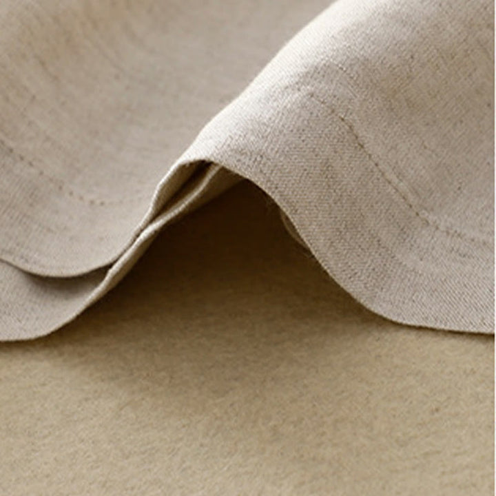 Buddha Stones Solid Color Front Button Back Elastic Cotton Linen Women's Pants With Pockets - image 21