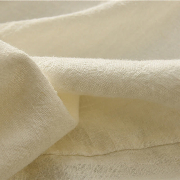 Buddha Stones Casual Plain Color Elastic Waistband Fleece Lined Cotton Ramie Women's Pants With Pockets - image 10