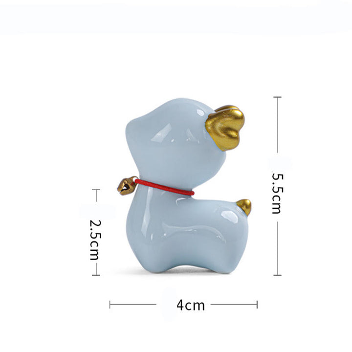 Buddha Stones Mini Deer Tea Pet Ceramic Home Desk Figurine Decoration - image 18