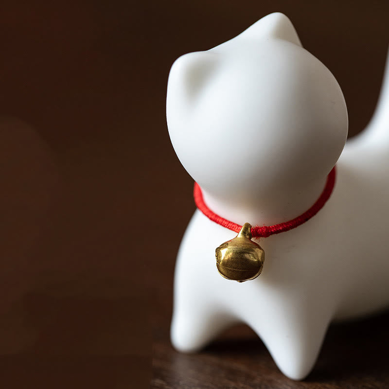 Buddha Stones Mini Cute Standing Lying Cat Tea Pet Ceramic Home Desk Figurine Decoration - image 9