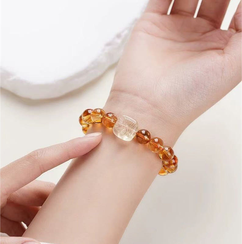 Buddha Stones Topaz Zashi Lhamo Kindness Bracelet