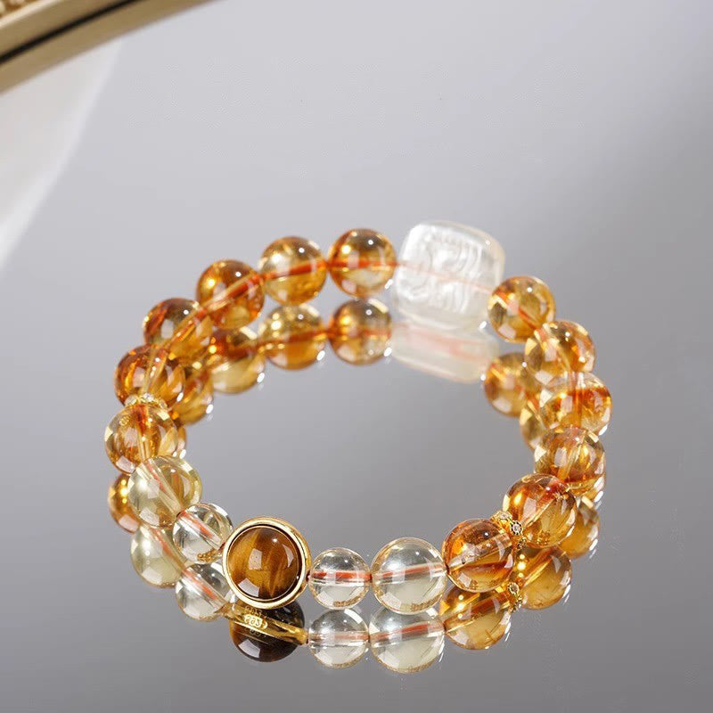 Buddha Stones Topaz Zashi Lhamo Kindness Bracelet