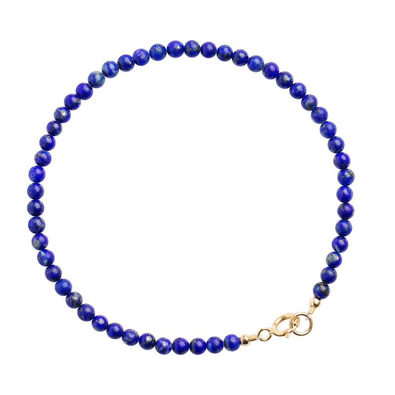 Buddha Stones Small Lazurite Lapis Lazuli Ultra-Thin Beads Balance Bracelet - image 11