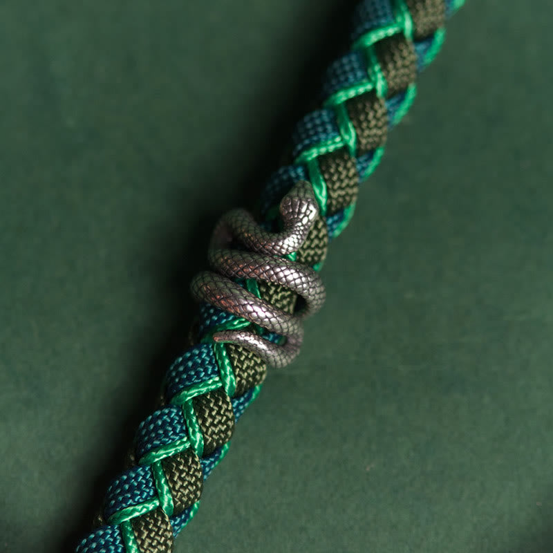 Buddha Stones Year of the Snake 999 Sterling Silver String Protection Braided Bracelet - image 8