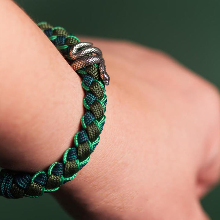 Buddha Stones Year of the Snake 999 Sterling Silver String Protection Braided Bracelet - image 6