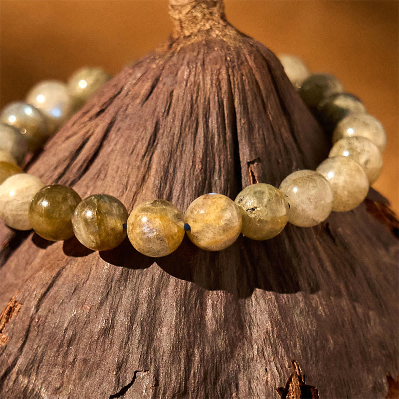 Buddha Stones Natural Labradorite Beads Healing Support Bracelet