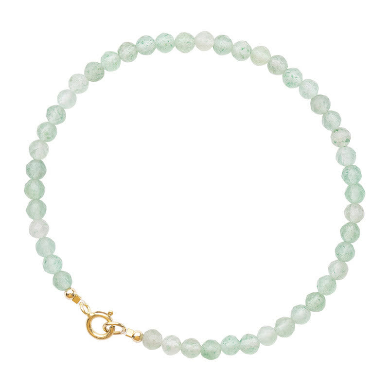 Buddha Stones 3mm Small Green Aventurine Ultra-Thin Beads Luck Bracelet