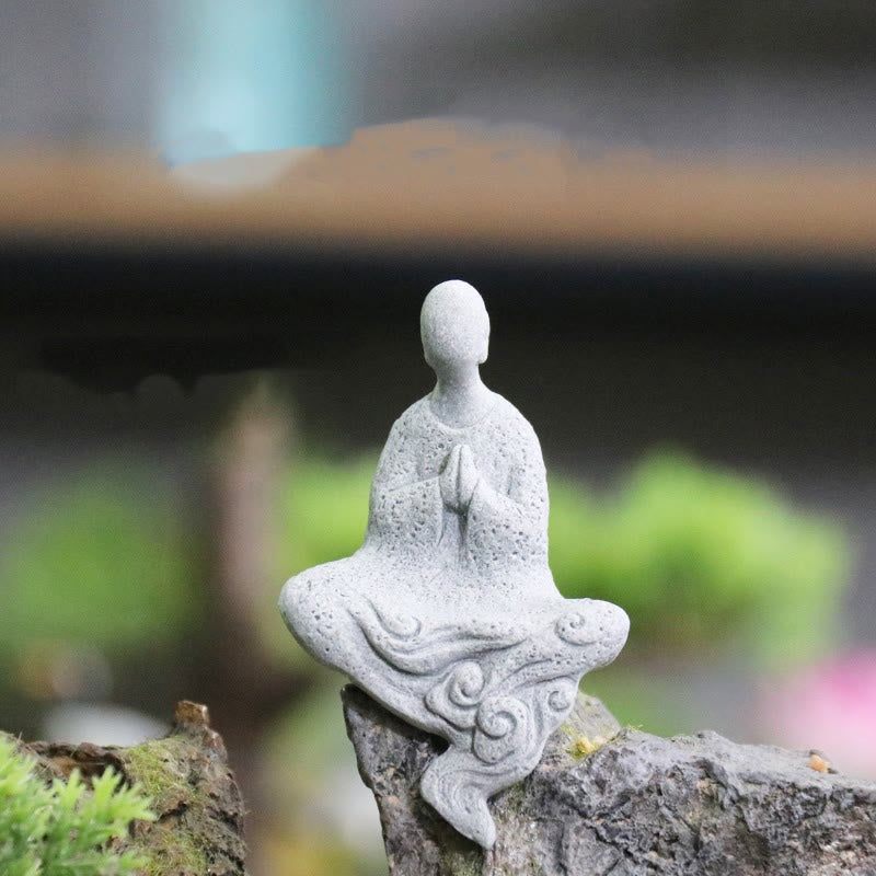 Buddha Stones Meditation Buddha Monk Serenity Home Decoration