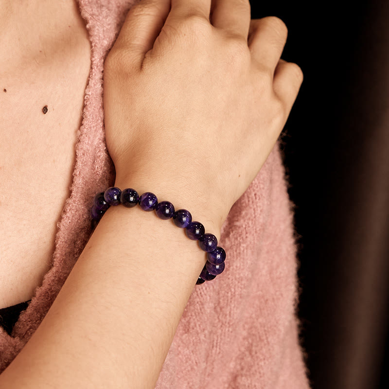Buddha Stones Purple Tiger Eye Creativity Bracelet - image 2
