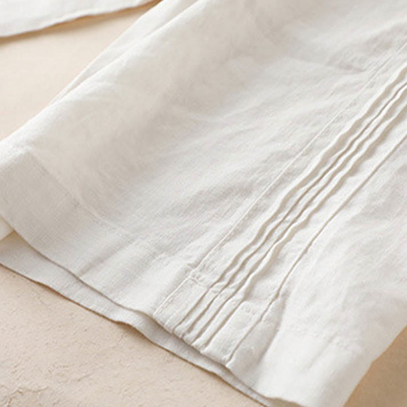 Buddha Stones Casual Plain Color Side Pleats Rayon Women's Wide Leg Pants With Pockets - image 16