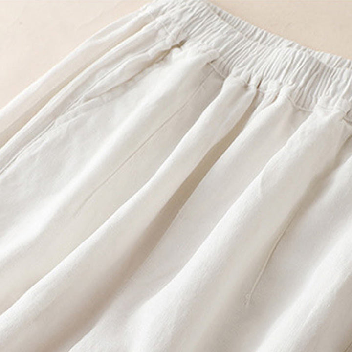 Buddha Stones Casual Plain Color Side Pleats Rayon Women's Wide Leg Pants With Pockets - image 13