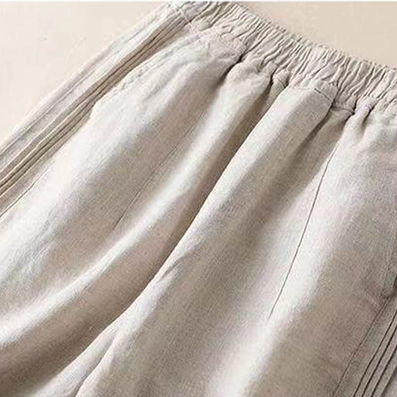 Buddha Stones Casual Plain Color Side Pleats Rayon Women's Wide Leg Pants With Pockets - image 1