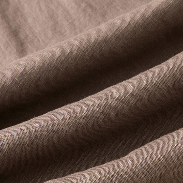 Buddha Stones Casual Solid Color Cotton Linen Women's Wide Leg Pants With Pockets - image 21