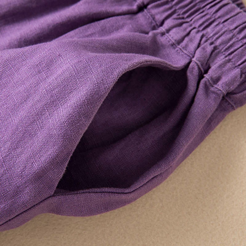 Buddha Stones Casual Solid Color Women's Wide Leg Pants With Pockets - image 12