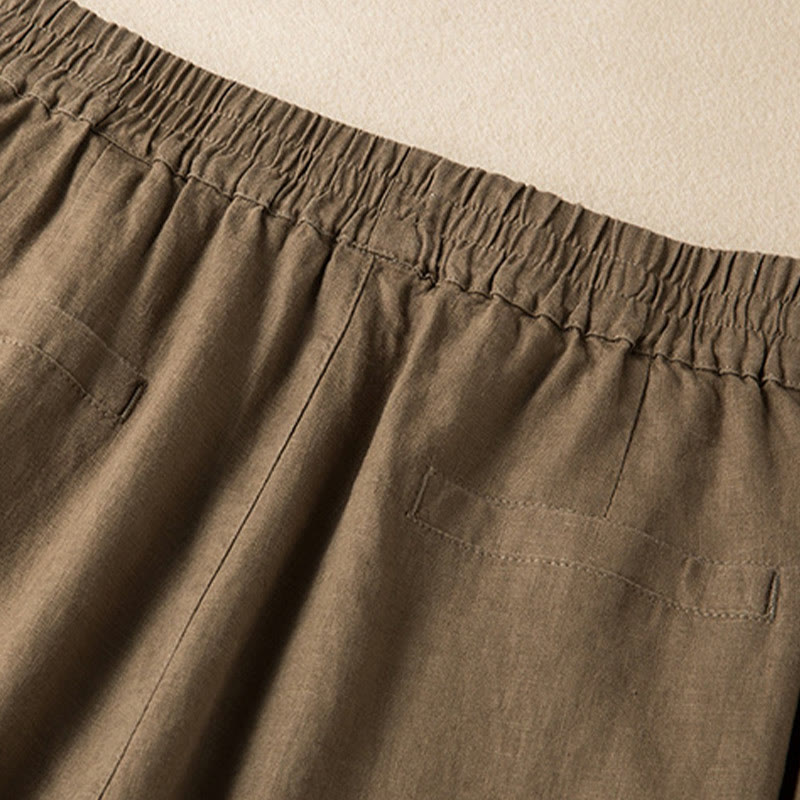 Buddha Stones Casual Solid Color Women's Wide Leg Pants With Pockets - image 1