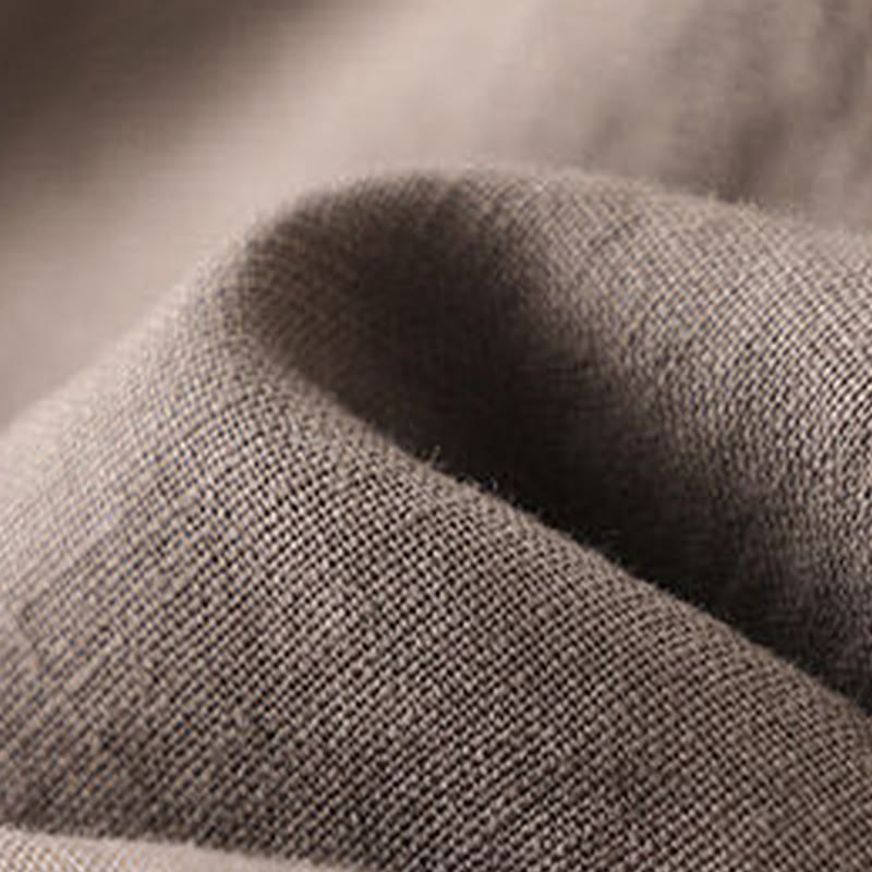 Buddha Stones Casual Plain Color Lace-up Cotton Linen Women's Wide Leg Pants - image 2