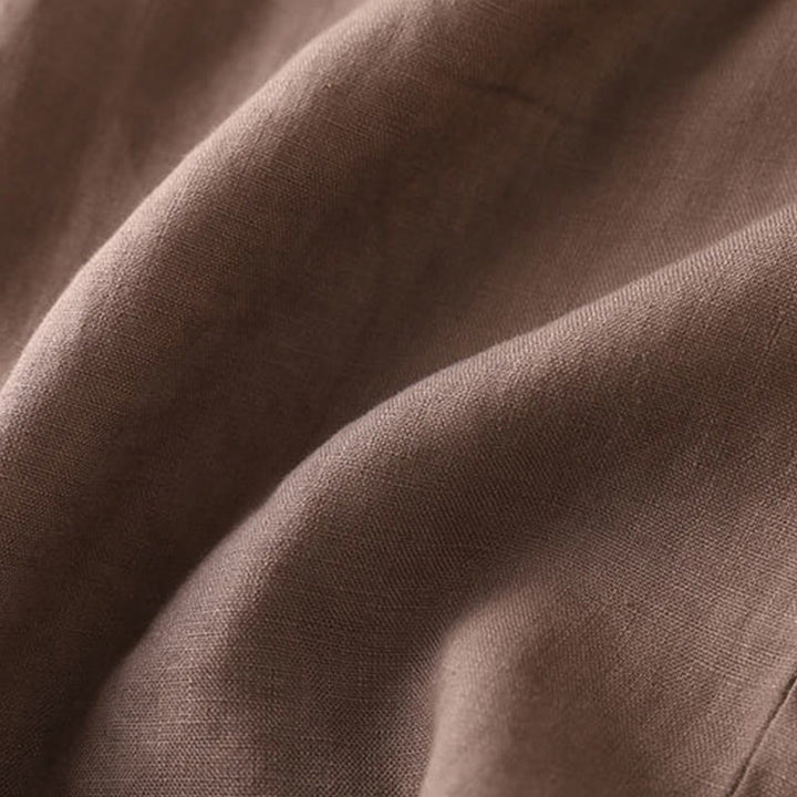 Buddha Stones Plain Color Button Zipper Cotton Women's Shorts With Pockets - image 21