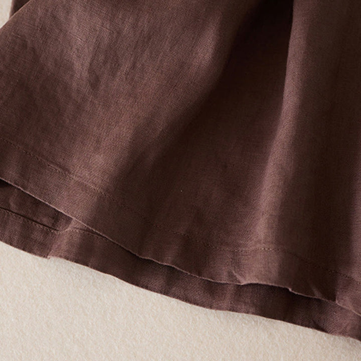 Buddha Stones Casual Solid Plain Color Cotton Linen Women's Shorts With Pockets - image 17