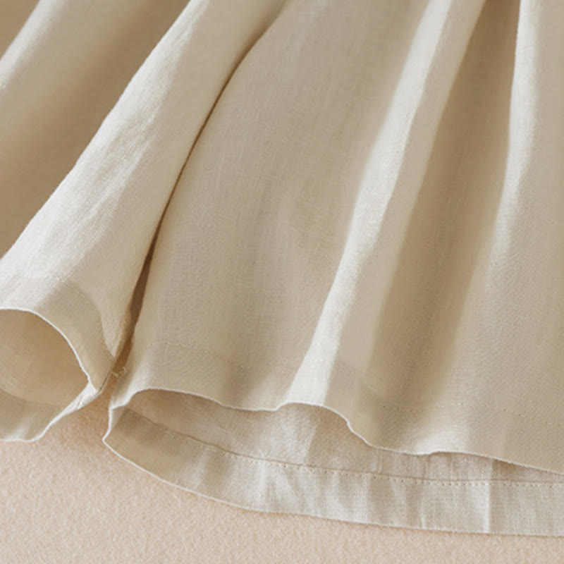 Buddha Stones Casual Solid Plain Color Cotton Linen Women's Shorts With Pockets - image 8