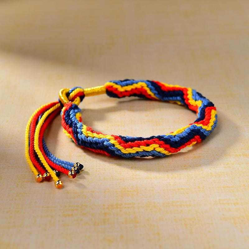 Buddha Stones Tibetan Hand-woven Colored Rope Luck Bracelet