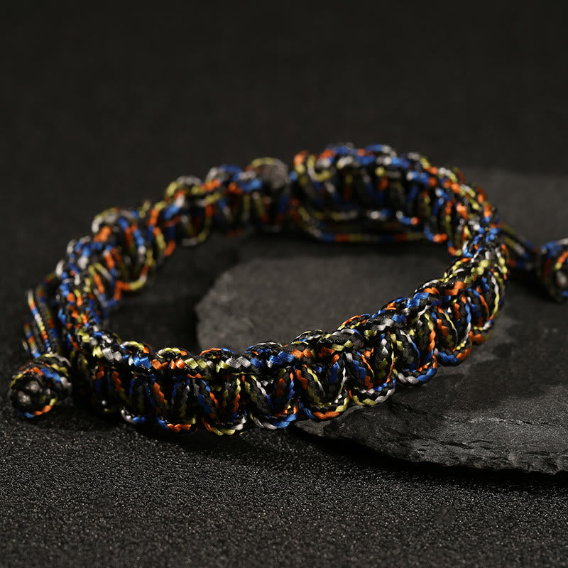 Buddha Stones Handmade Colorful Rope Braided Bracelet