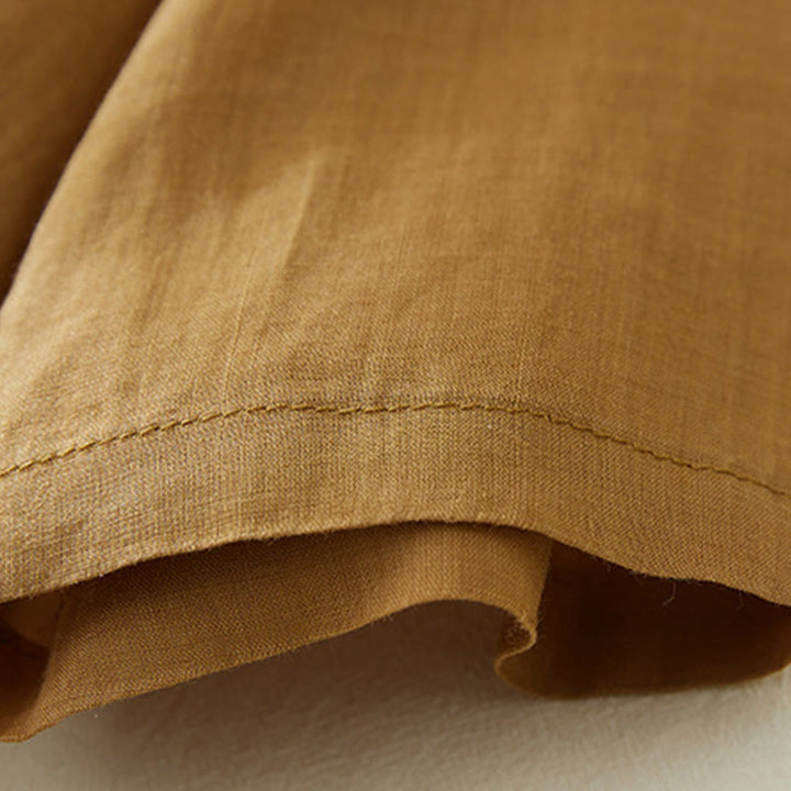 Buddha Stones Casual Women's Embroidery Plants Design Three Quarter Sleeve Cotton Linen Shirt - image 18