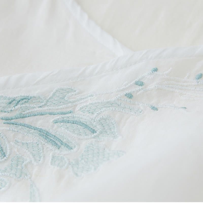 Buddha Stones Casual Women's Embroidery Plants Design Three Quarter Sleeve Cotton Linen Shirt - image 12