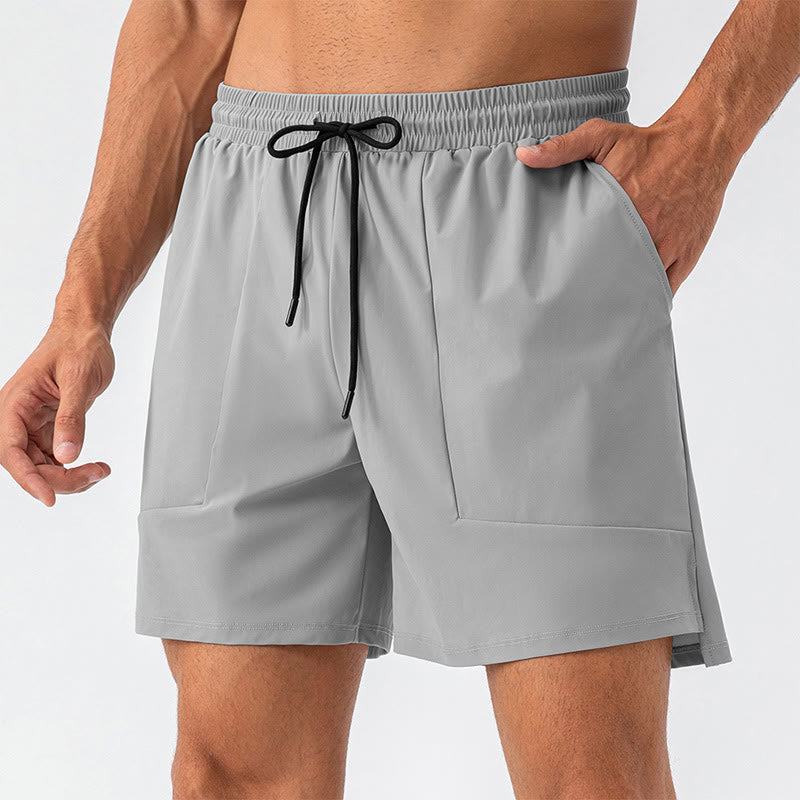 Buddha Stones Men's Casual Nylon Quick Dry Sports Shorts With Pockets - Silver - US/UK/AU44，EU54 (2XL) - image 0
