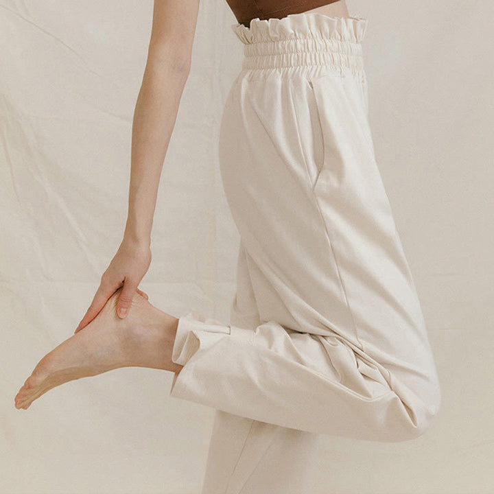 Buddha Stones Casual Buckle Loose Women's Spandex Pants With Pockets - image 18