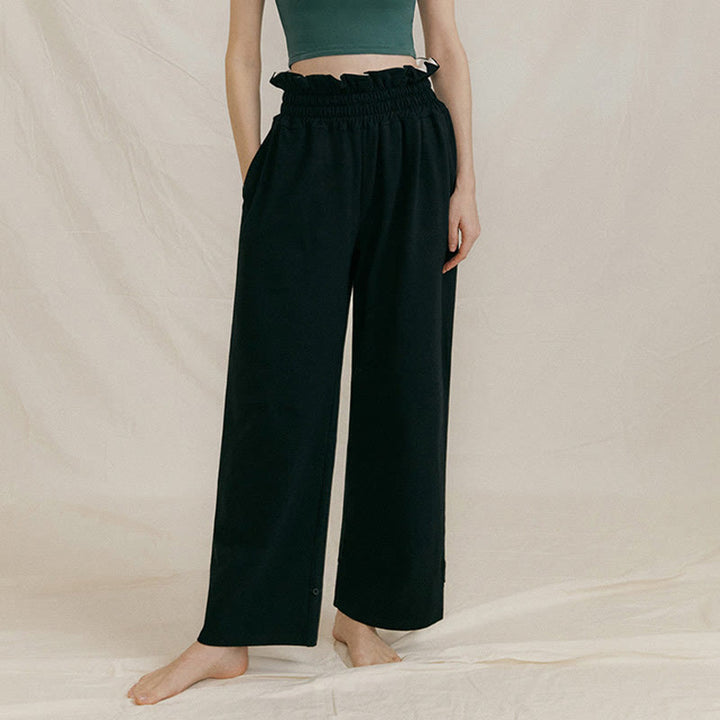 Buddha Stones Casual Buckle Loose Women's Spandex Pants With Pockets - image 13